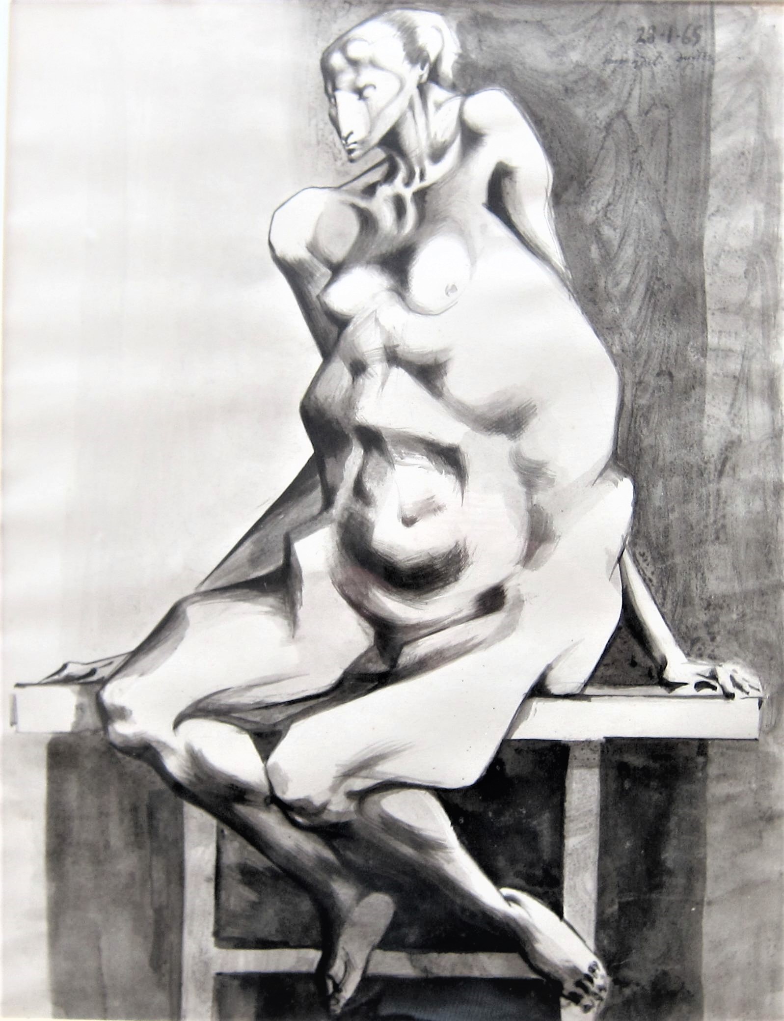 MICHAEL AYRTON [1921-75]. Demeter in Winter, 1965. ink and wash; signed. 49 x 39 cm [overall