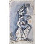 CECIL COLLINS RA [1908-89]. Figure of a Woman, 1960. watercolour and ink; signed and dated. 46 x
