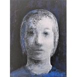 ROBERT CLATWORTHY R.A. [1928-2015]. Head, 2003. acrylic on card; signed. 38 x 28 cm - frame 48 x