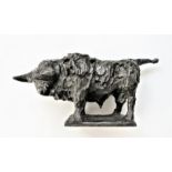 ROBERT CLATWORTHY R.A. [1928-2015]. Bull II, 1953. bronze, edition of 8; 1/8; signed. 34 cm long.