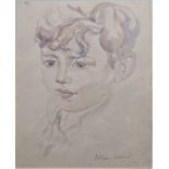 JOHN WARD R.A. [res.] [1917-2007]. Young Boy. watercolour. signed. 21 x 17 cm