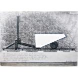 ROY KITCHIN [1926-97]. Buffers End, 1979 [study for sculpture]. pencil and crayon on paper; signed