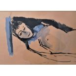 PATRICK PROCKTOR R.A. [1936-2003]. Nude Study. gouache and watercolour. signed. 43 x 61 cm - overall