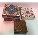 A collection of various Minton's tiles to include in the manner of Pugin and a Maw & Co tile