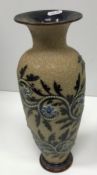 A Doulton Lambeth vase by George Tinworth and Jane Hurst with scrolling foliate decoration,