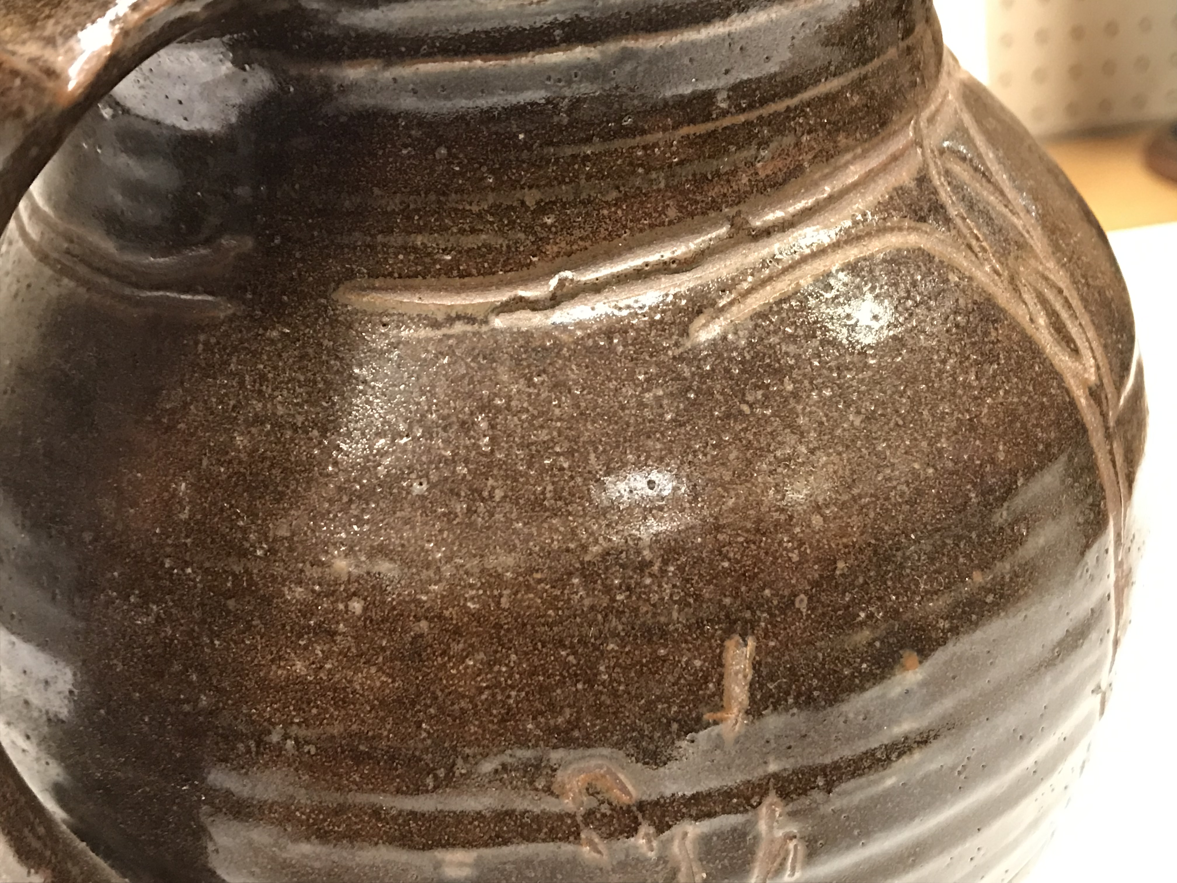 A Michael Cardew Wenfordbridge Pottery brown glazed ribbed jug with stylized floral spray - Image 22 of 22