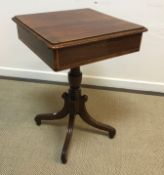 A 19th Century mahogany work table,