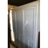 A painted shaker style three drawer wardrobe 170 cm wide x 66 cm deep x 194 cm high