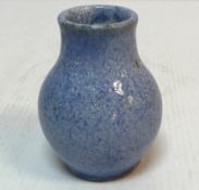 Attributed to Reginald Wells Soon Pottery blue speckled vase bears label to base 11 cm high