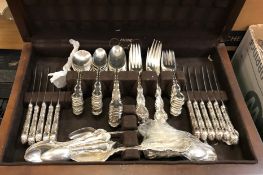 A part canteen of Birks Regency plate cutlery