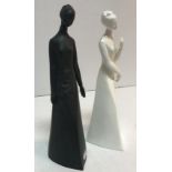 A Royal Doulton figure "Tranquility" HN2426 in matt black 31 cm high together with Royal Doulton
