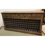 A modern pine wine cabinet,