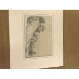 IN THE MANNER OF J CONSTABLE "Flagstaff at Bonchurch Isle of Wight", pencil drawing,