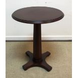 Five modern mahogany occasional tables in the Victorian manner,
