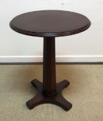 Five modern mahogany occasional tables in the Victorian manner,