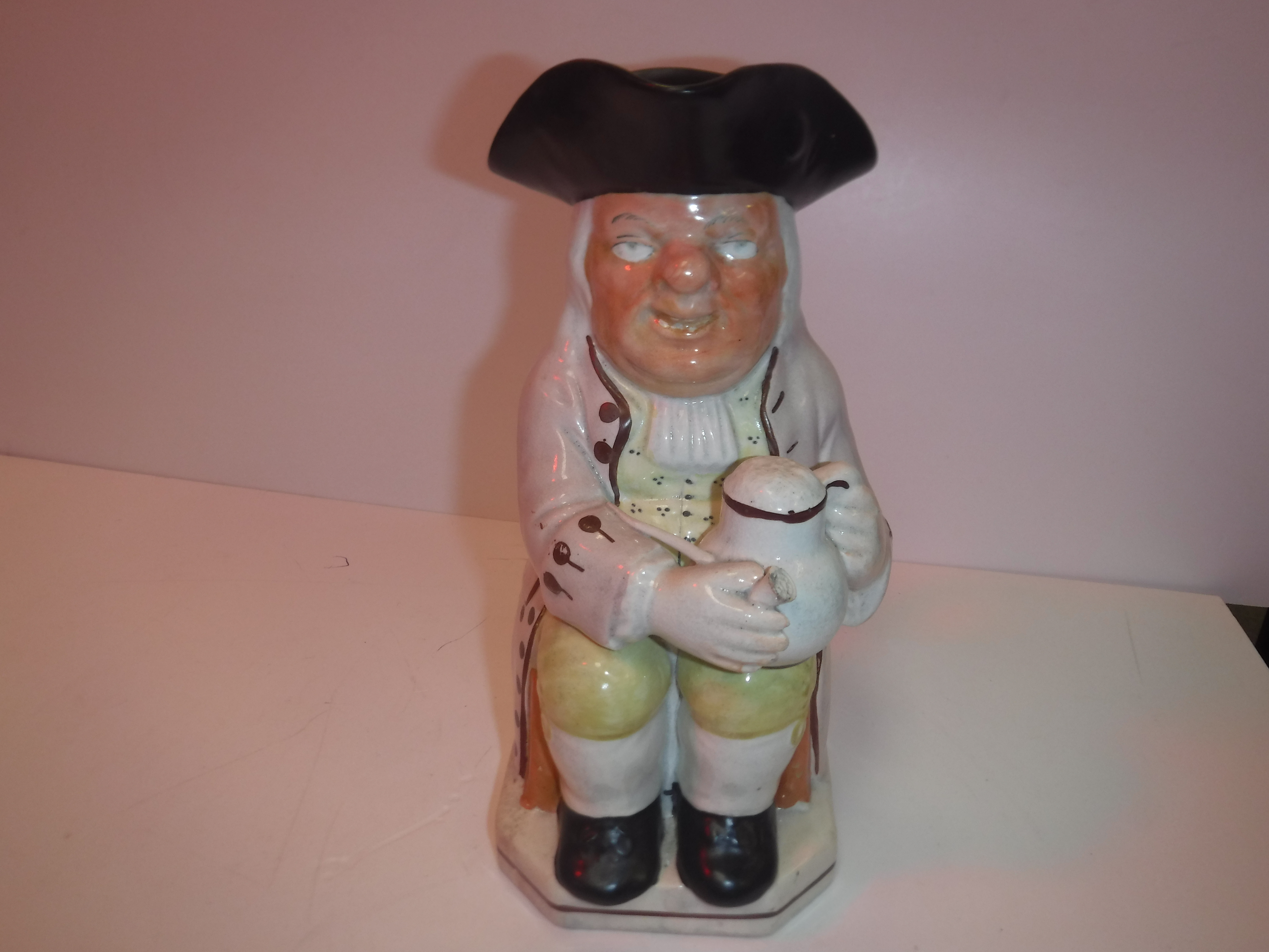 A 19th Century Staffordshire pottery Toby jug as "Toby Philpott seated with jug of ale on his left - Image 15 of 16
