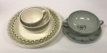 Two Eric Ravilious for Wedgwood of Etruria "Harvest Festival" shallow dishes 23.