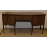 A 19th Century mahogany bow fronted sideboard,