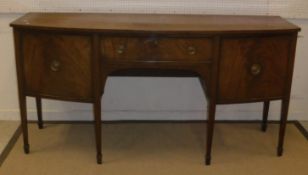 A 19th Century mahogany bow fronted sideboard,