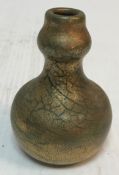 An Elton ware crackled lustre ware vase of mallet form, signed to base, 9.