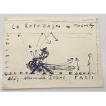 AFTER JEAN TINGUELY (1925-1991) A print of a pen and ink drawn study inscribed "Le Rotozaza de