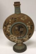 A Doulton Lambeth silicon ware moon flask / vase decorated by Eliza Simmance,