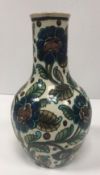 A Leonard King for Burmantofts faience Iznik design vase,