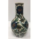 A Leonard King for Burmantofts faience Iznik design vase,