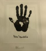 A framed and glazed “Impressions of Nelson Rolihlhla Mandela Collection” (1918-2003) entitled