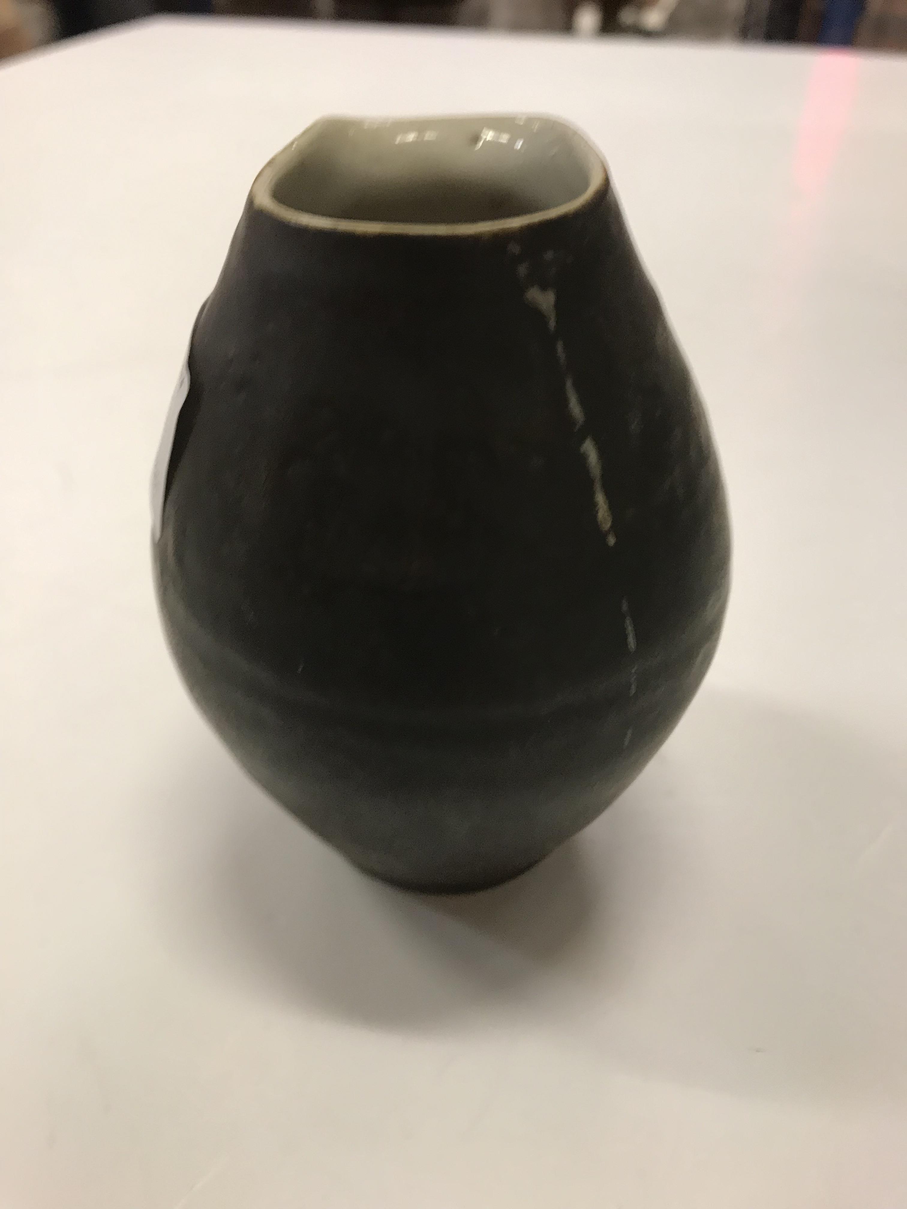 A Lucie Rie pouring vessel, with black glazed exterior and simple design, - Image 5 of 12