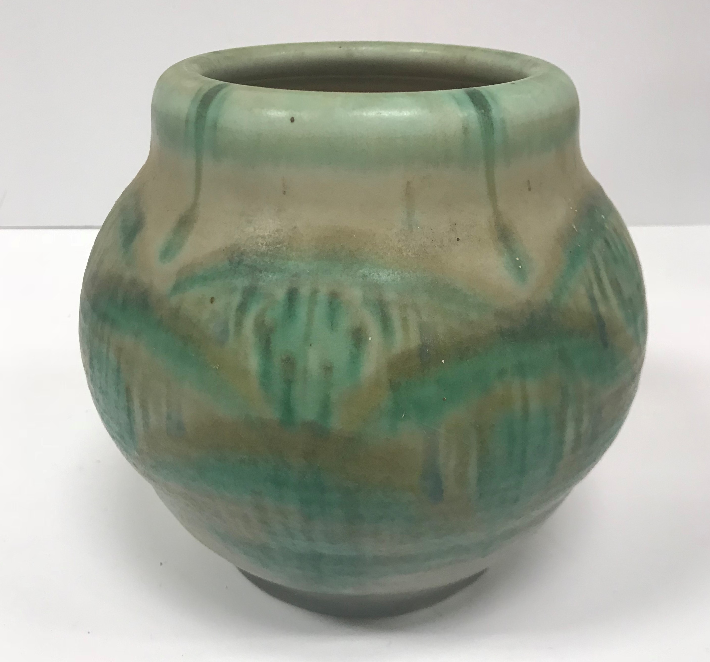 A Pilkington's Royal Lancastrian grey / blue glazed baluster shaped squat vase, - Image 2 of 7