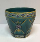 A Minton jardiniere with pipework type floral and loveheart decoration 35 cm high