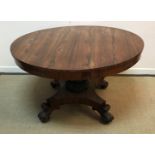 A William IV rosewood centre table,