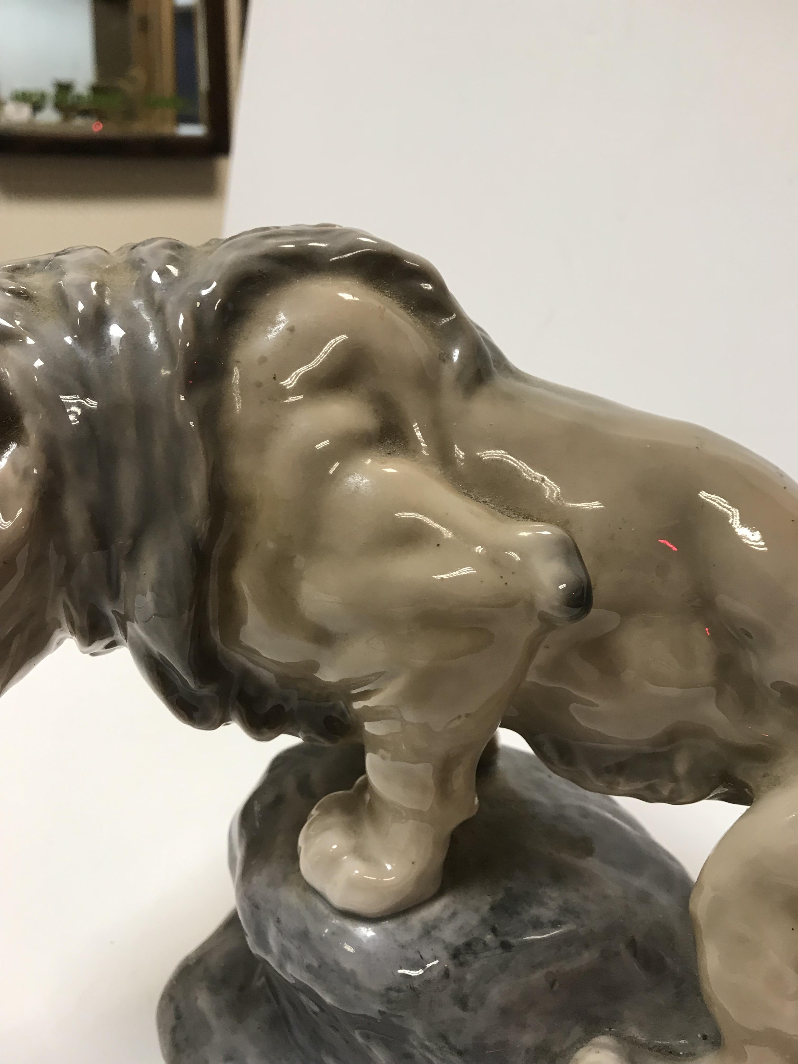 A Bing & Grondahl Copenhagen figure of a “Lion upon a rock”, - Image 10 of 24