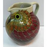 A Dennis Chinaworks jug in the form of an owl designed by Sally Tuffin initalled and No'd 33 to