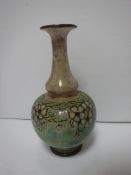 A Royal Doulton gourd shaped vase with floral decoration,