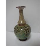 A Royal Doulton gourd shaped vase with floral decoration,