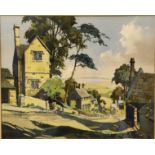 JAMES PRIDDEY "Bourton-on-the-Hill", watercolour, signed lower right,