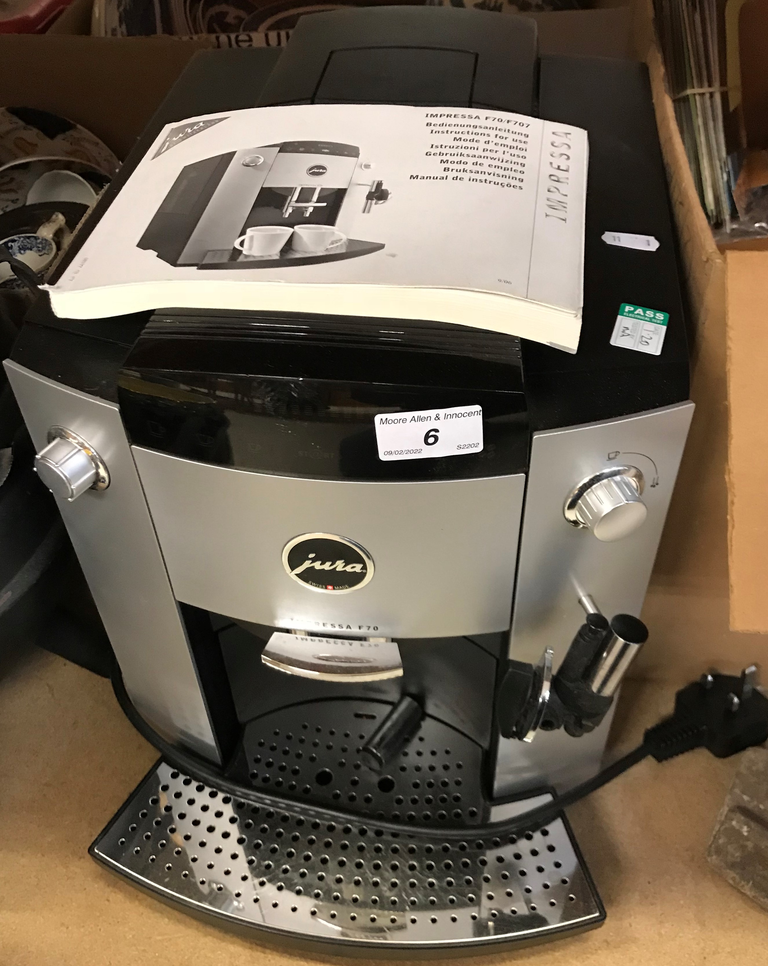 A Gura of Switzerland Impressa F70 coffee machine CONDITION REPORTS Unknown if