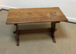 A 19th Century Oxford bar back elbow chair, a circa 1900 stained beech deep rectangular tray,