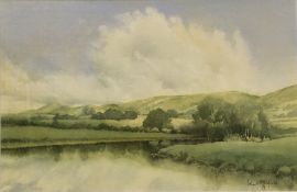 JOHN W H BLOFIELD "River landscape", watercolour, signed and dated '79 lower right,