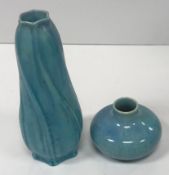 A Pilkington's Royal Lancastrian blue ground vase of small proportions 7 cm high together with a