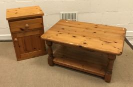 A modern pine dresser top with shelves and cupboard doors 157.