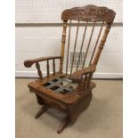 A circa 1900 walnut octagonal centre table,