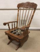 A circa 1900 walnut octagonal centre table,