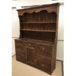 A 19th Century stained pine dresser,
