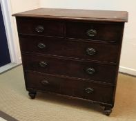 A 19th Century mahogany square front chest,