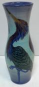 A Dennis Chinaworks heron decorated vase designed by Sally Tuffin No'd 5 and initialled to base 34