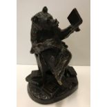 CHRISTOPHE FRATIN (1801-1864) "Smoking Bear" bronze signed to base and stamped "JE" to underside