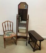 A modern mahogany occasional table,